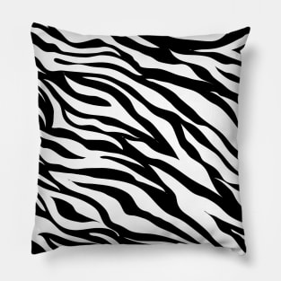 1980s preppy modern animal black and white zebra print Pillow