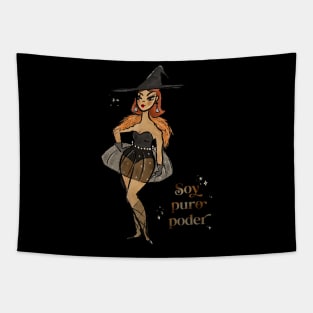 Soy puro poder witch with transparent background Tapestry
