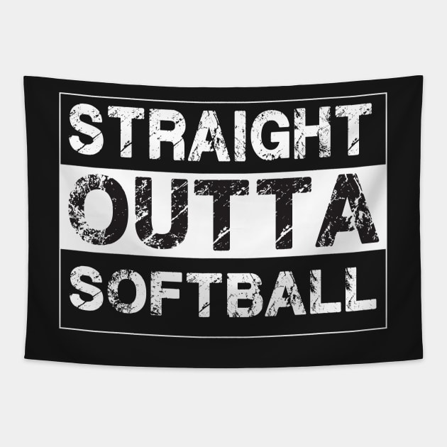 Straight Outta Softball – Tapestry by jeaniecheryll