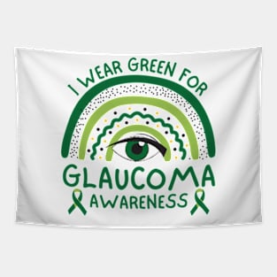 I Wear Green For Glaucoma Awareness Tapestry