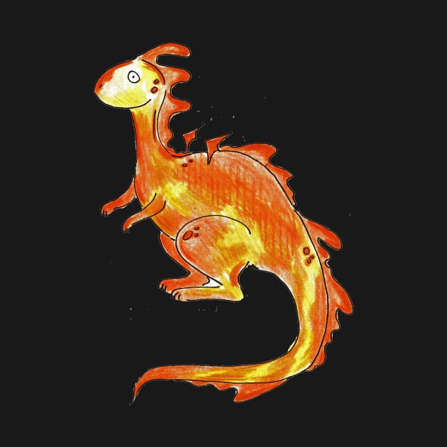 Orange dragon by Lizuza