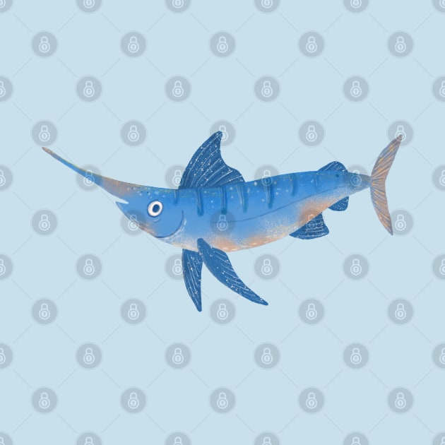 Little Blue Swordfish by tarynosaurus