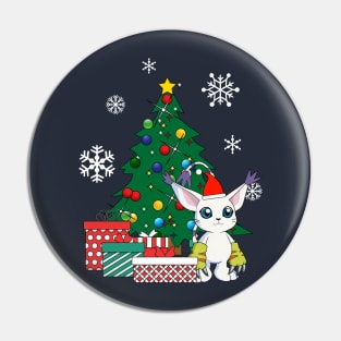 Gatomon Around The Christmas Tree Digimon Pin