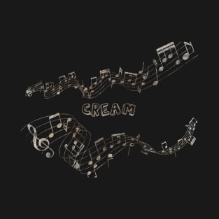 Musical Notes Vintage - Cream T-Shirt