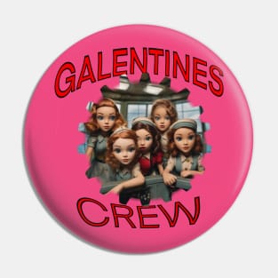 Galentines crew cartoon style Pin