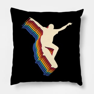 Skateboarding Rainbow Pillow