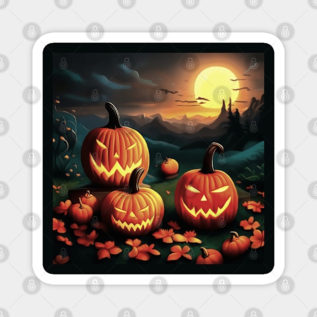 Jackolantern Halloween Magnet by taiche