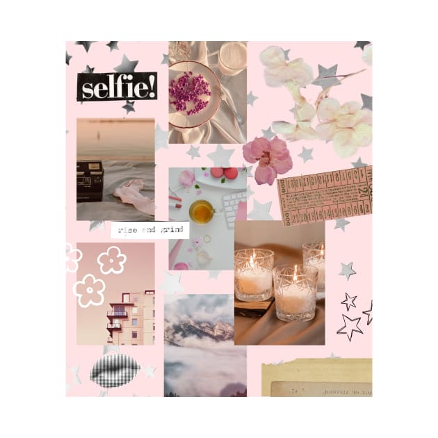 Baby Pink Floral Collage Y2K by madiwestdal