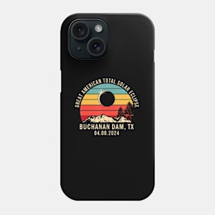 Buchanan Dam Tx Texas Total Solar Eclipse 2024 Phone Case