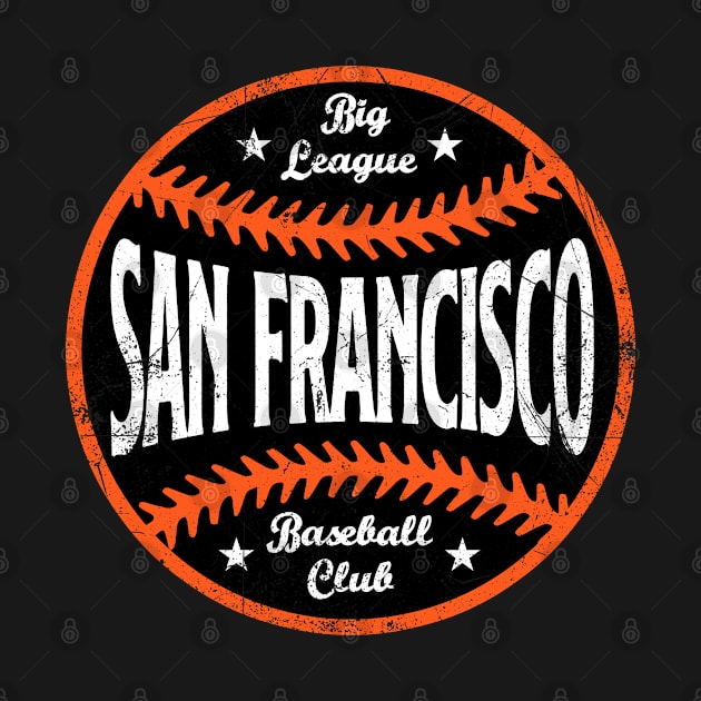 San Francisco Retro Big League Baseball - White by KFig21