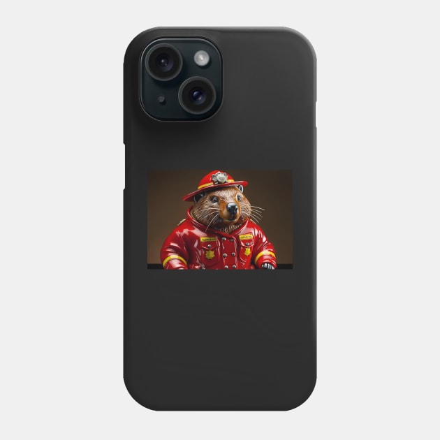 Glass Fire fighting Wombat Phone Case by J7Simpson