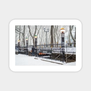 Bryant Park Subway and Snow Magnet