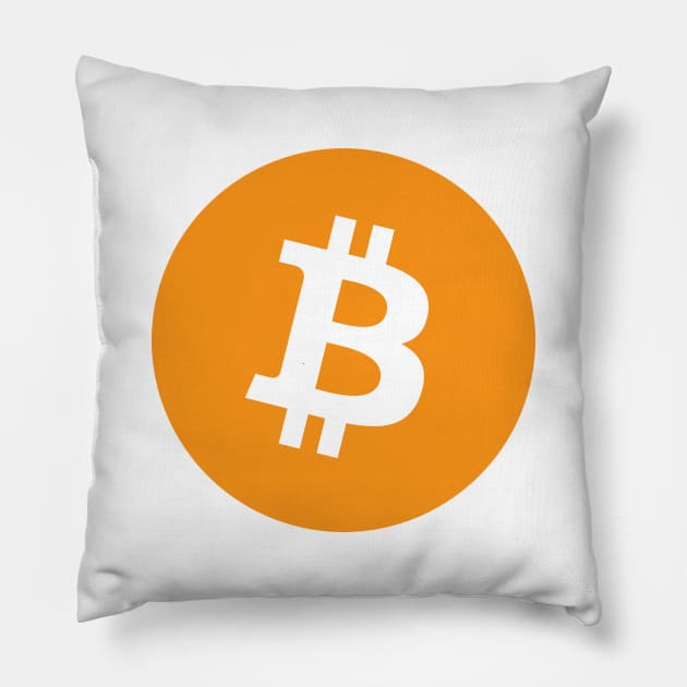 Bitcoin BTC Crypto logo Pillow by Cryptolife