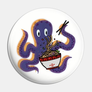 Octopus Love Noodles Pin