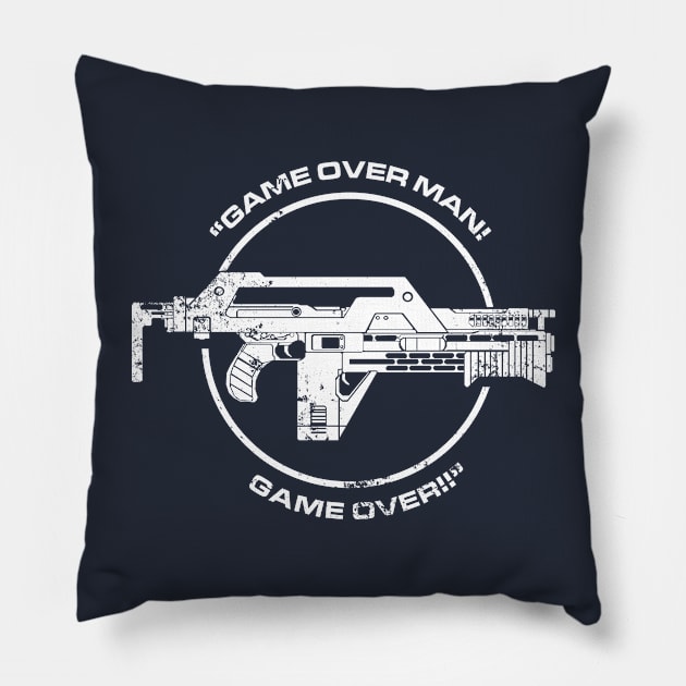 Aliens: Game Over Man! Game Over!! Pillow by Evarcha