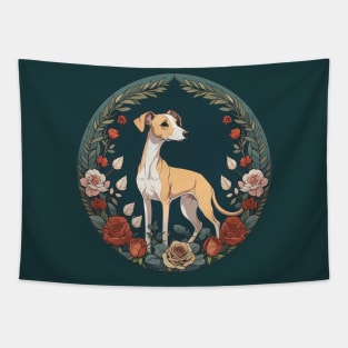 Italian Greyhound Floral Frame Tapestry