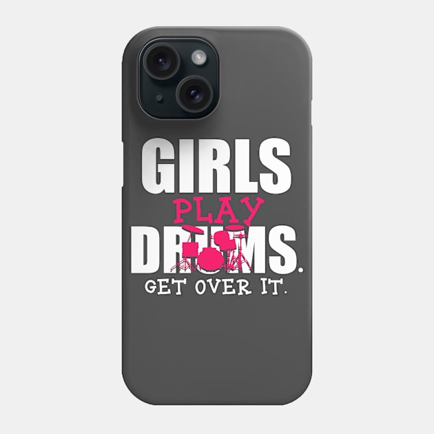 Drummer Gift Girls Play Drums Percussion Phone Case by Linco