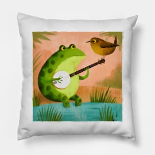 Toad and Wren Pillow