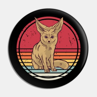 Fennec Fox Vintage Retro Pin