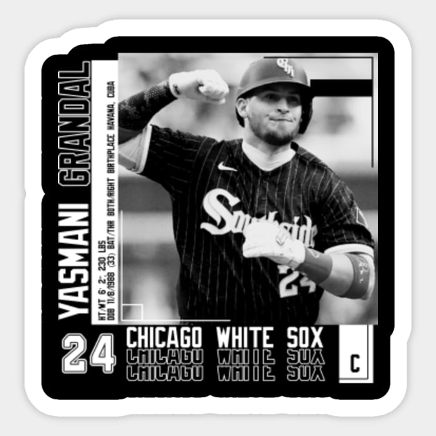 Chicago White Sox: Yasmani Grandal 2021 - MLB Removable Wall Adhesive Wall Decal Life-Size Athlete +2 Wall Decals 51W x 74H