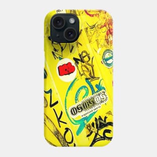 Street Yellow Graffiti Sticker Tag NYC Phone Case