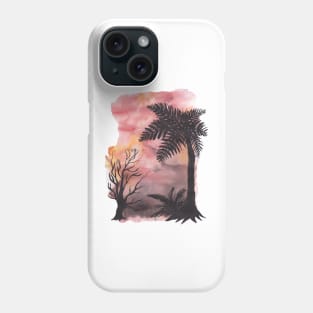 Palm trees and sunset Phone Case