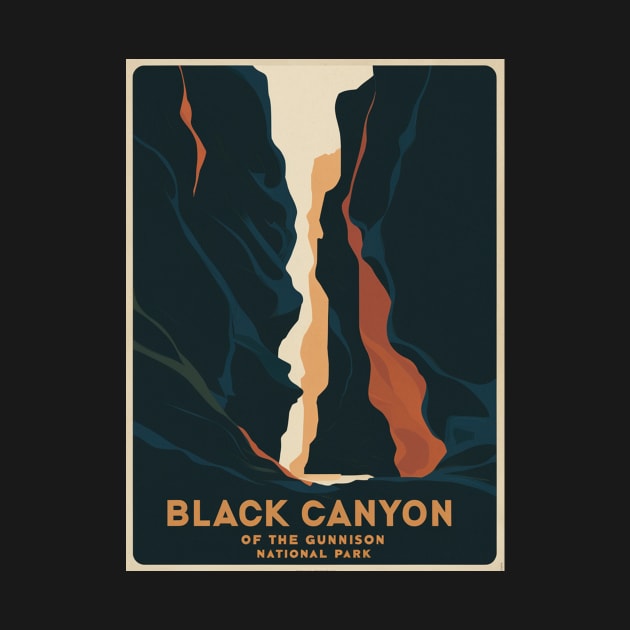 Black Canyon of the Gunnison National Park Vintage by Perspektiva