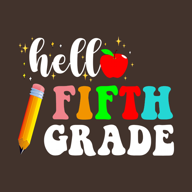 Team 5th Grade Hello Fifth Grade Crew Squad Teacher Kids T-Shirt by peskybeater