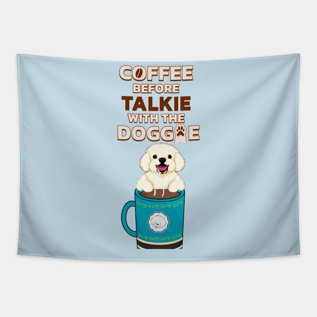 Coffee before Talkie Tapestry by Cheeky BB