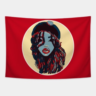 Blue rasta reggae Dreads Locs Natural Hair Queen Tapestry