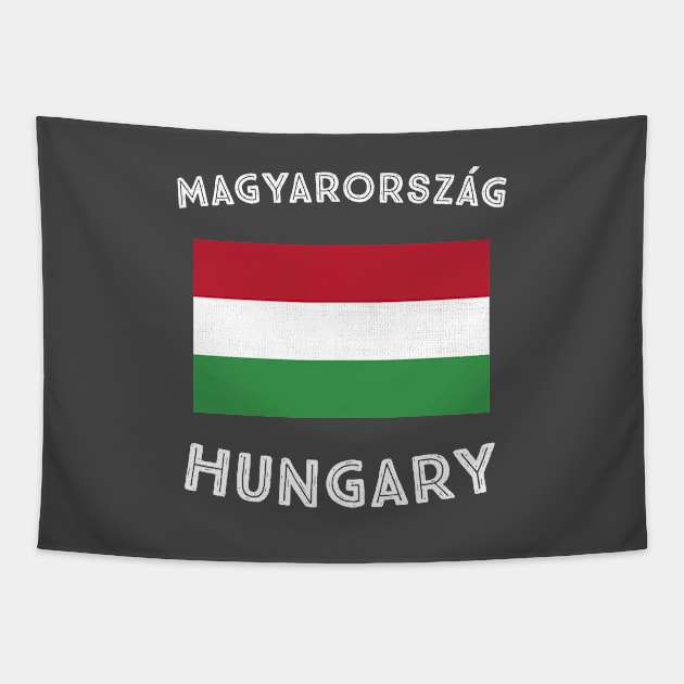 Hungary Flag Tapestry by phenomad