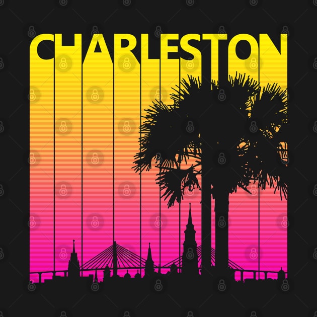 Retro 1980s Charleston Skyline by GWENT