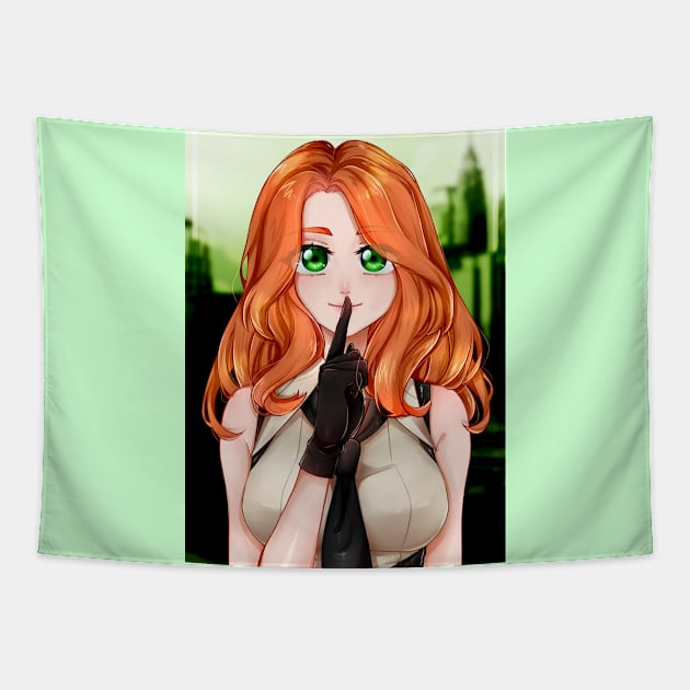 Anime girl Tapestry by Anet Garol