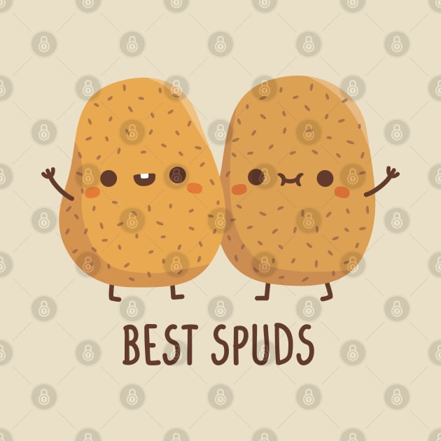 Cute Potatoes Best Spuds Best Buds by rustydoodle