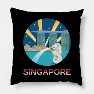 Singapore's Lion Statue Pillow