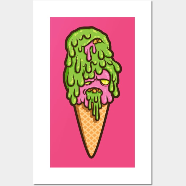 Strawberry Double Scoop Poster  Ice cream art, Ice cream poster, Ice cream  illustration