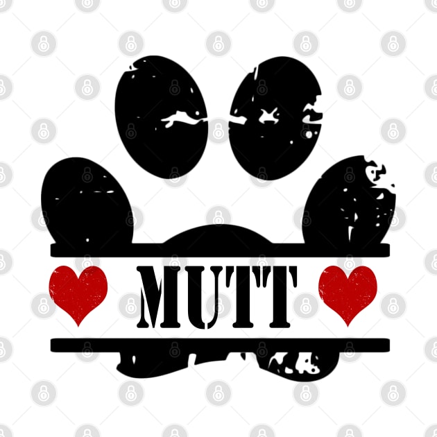 Mutt dog paw print by artsytee