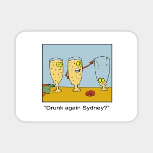 Funny Lager drink cartoon. Cartoon humour. Magnet