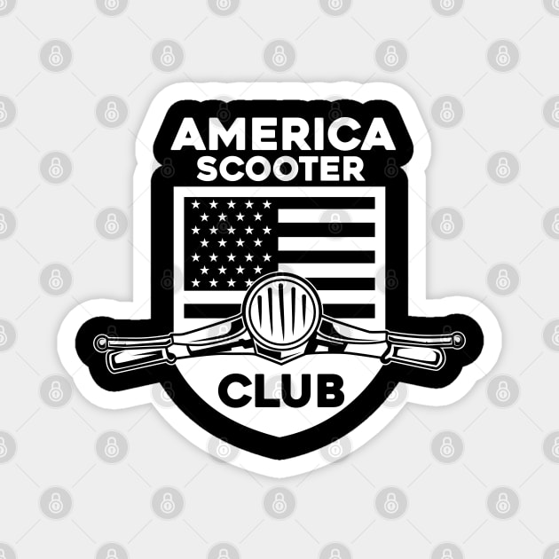 AMERICA SCOOTER CLUB Magnet by beanbeardy