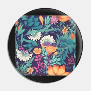 Colourful flower pattern Pin