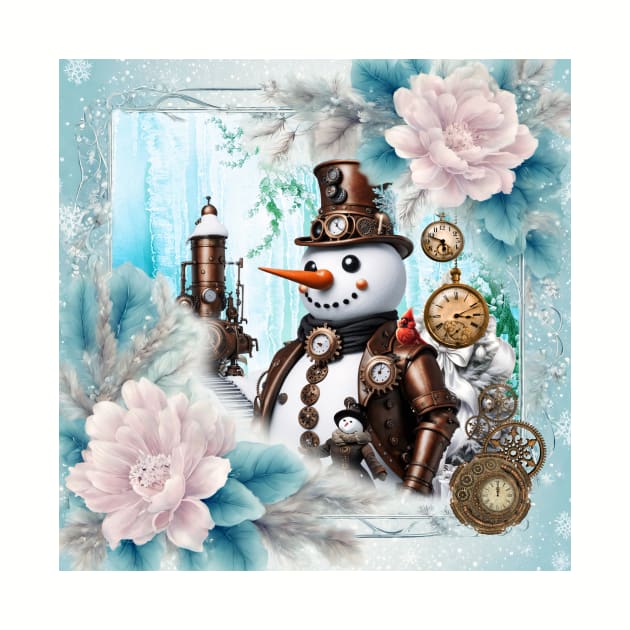 Snowman in Time! Steampunk Snowman Brings Winter Wonderland to Life by Nicky2342