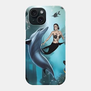 The legend of dolphin and mermaid Phone Case