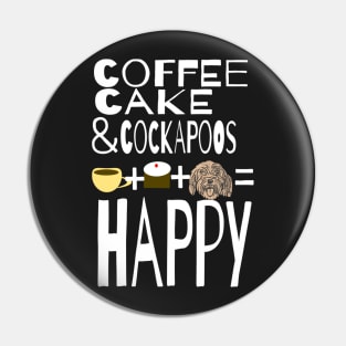 Coffee, cake and Cockapoos Pin