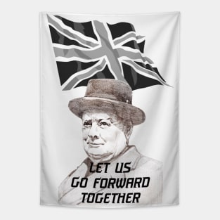 Churchill: Let Us Go Forward Together Tapestry