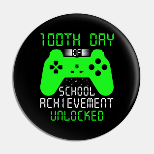 Video Gamer Student 100th Day Teacher 100 Days of School Pin