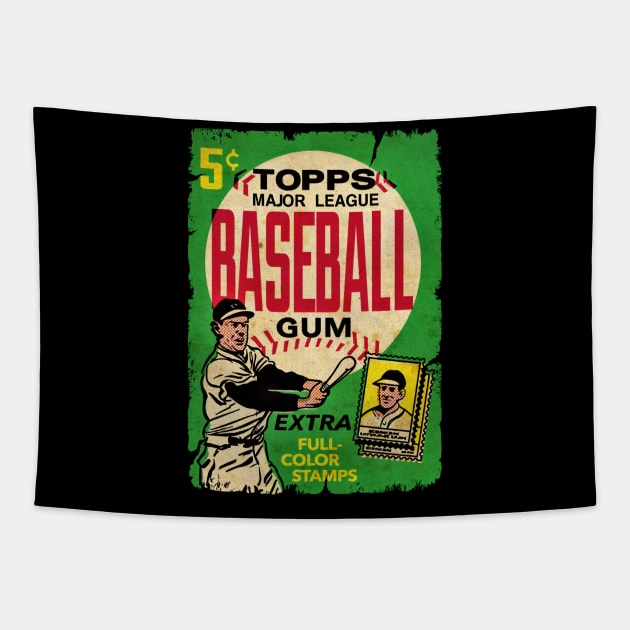 VINTAGE BASEBALL - TOPPS CARDS FULL COLOR STAMPS Tapestry by kedaiadon