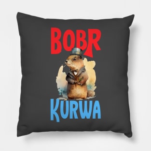 No Rules, Just Rhythms: Bobr Kurwa Pillow