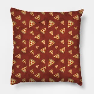 Cool pizza slices vintage red pattern Pillow