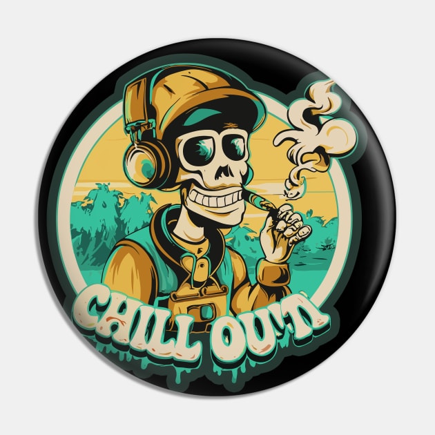 Hip Hop Skull Chill Out Artwork smoking weed Pin by diegotorres