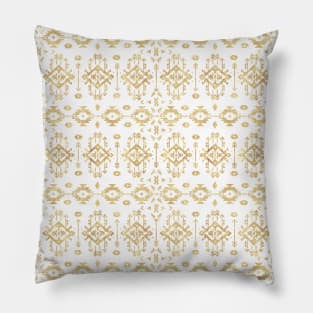 Luxury gold geometric tribal Aztec pattern Pillow